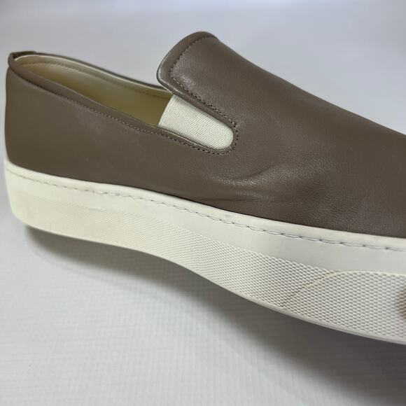 Common Projects Slip-On Leather Sneakers EU 42 US 9 Taupe Brown Italy Luxury main image 9
